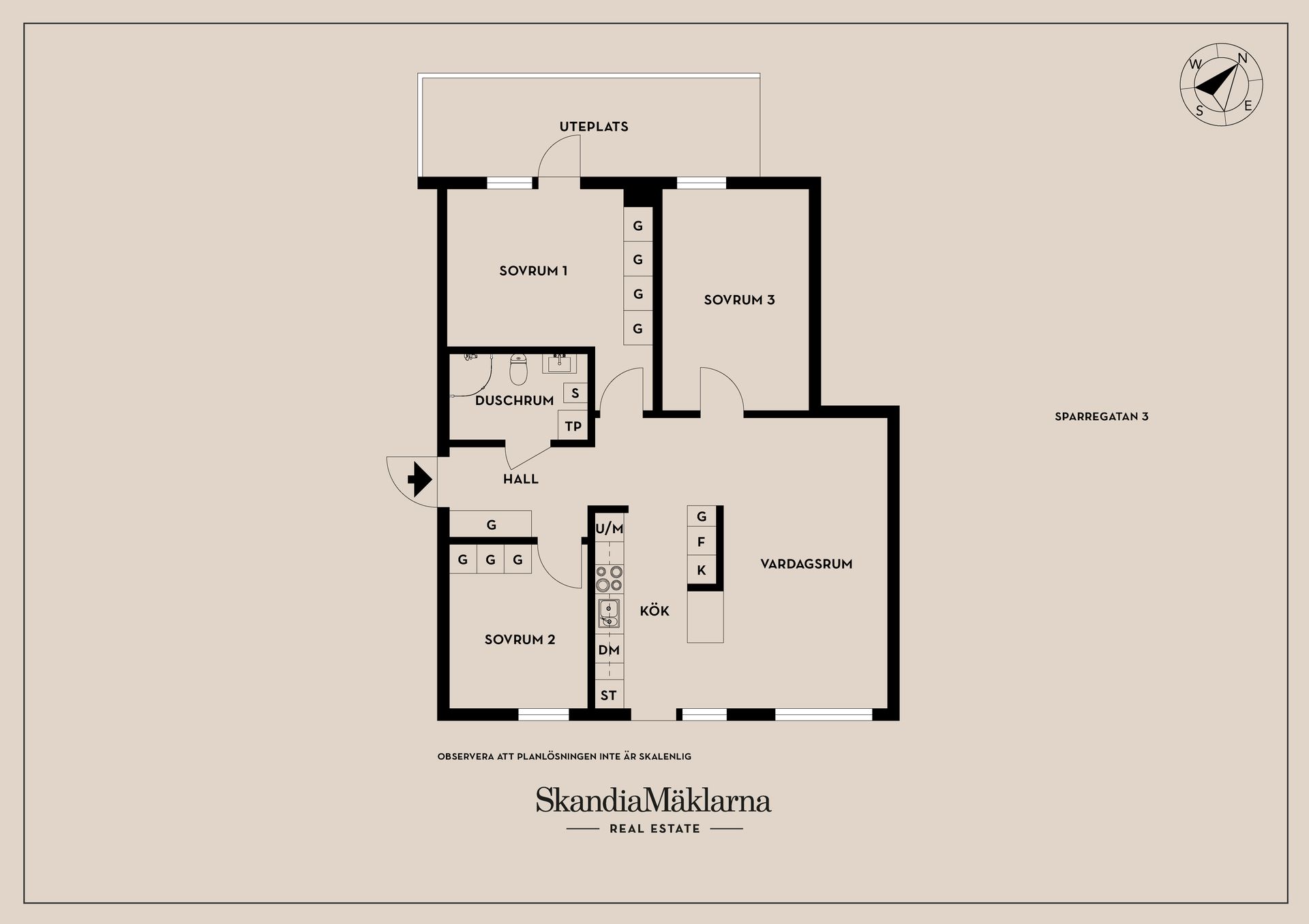 Bostadsrätt, Sparregatan 3, Vasastaden, Linköping