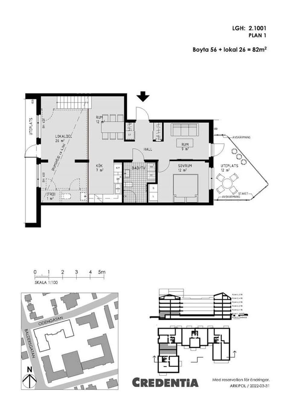 Bostadsrätt, Baldersgatan 8C, Lgh 2.1001 Bokal, Norrtälje