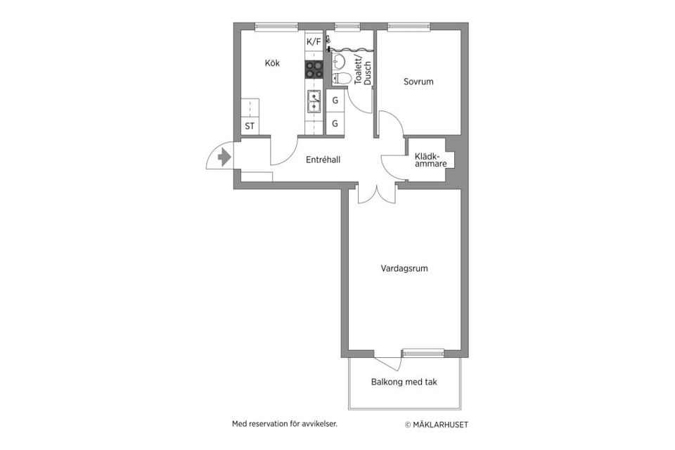 Bostadsrätt, Åttagårdsgatan 3b, Fredriksberg, Falköping