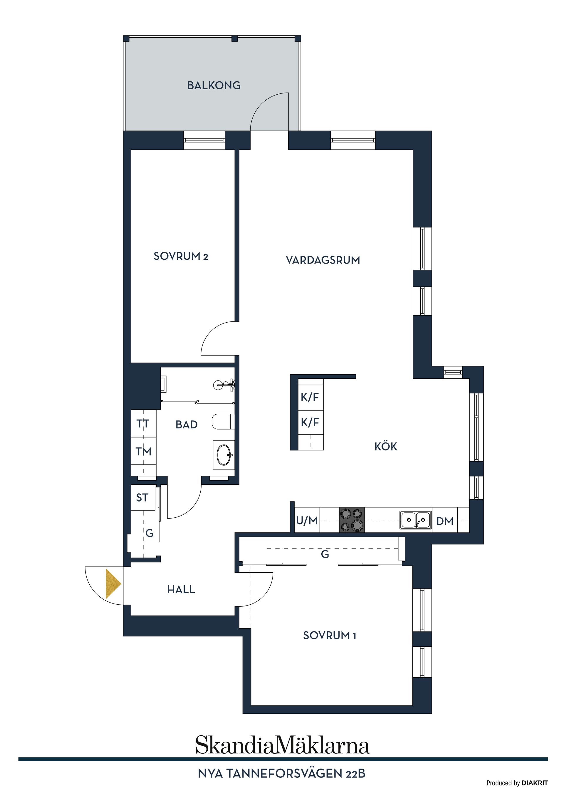 Bostadsrätt, Nya Tanneforsvägen 22B, Tannefors/centralt, Linköping