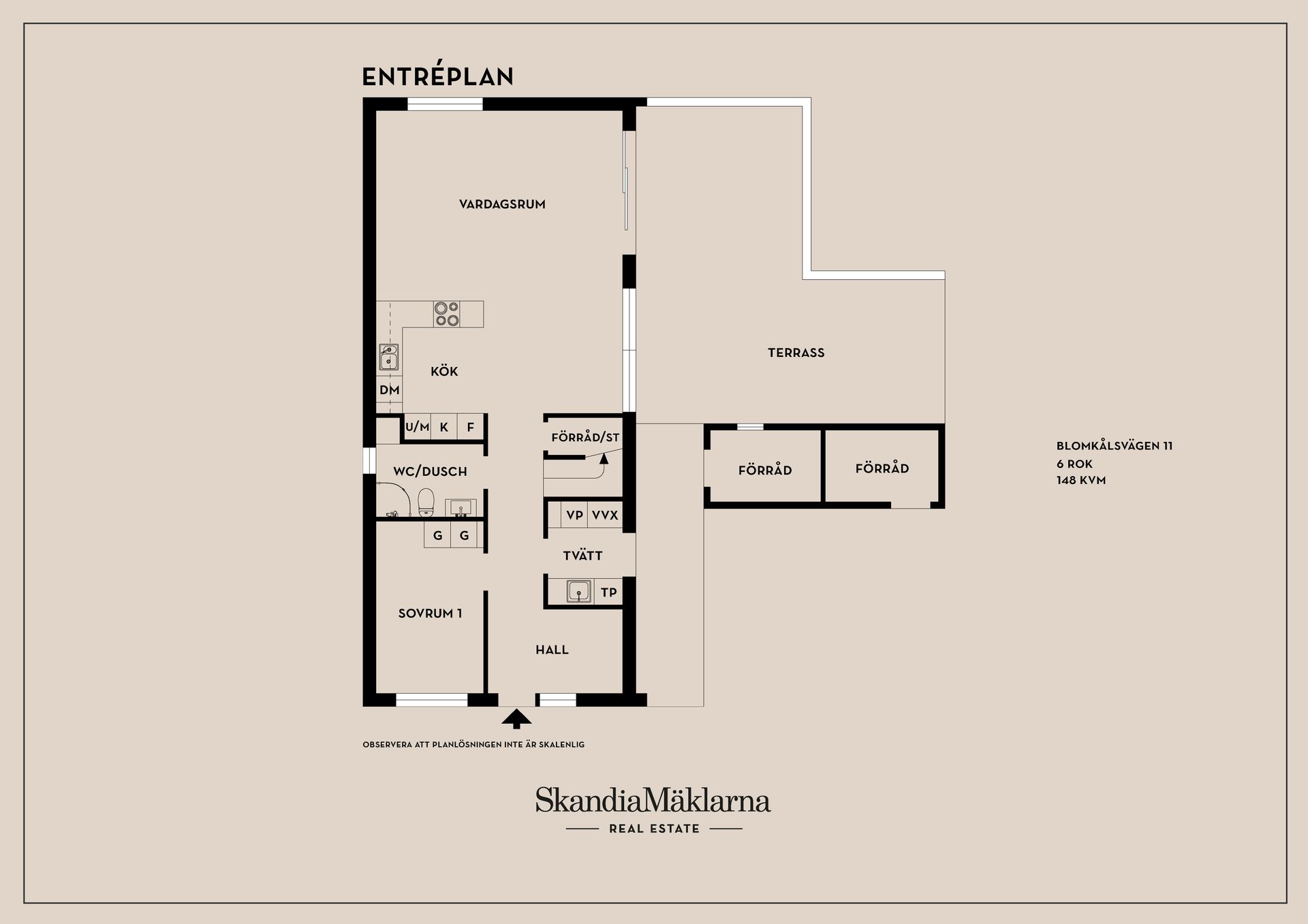 Radhus, Blomkålsvägen 11, Ekängen, Linköping