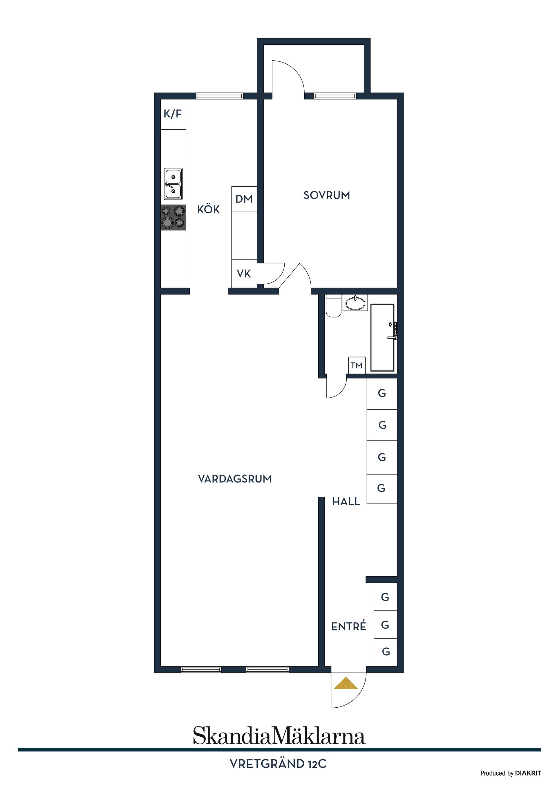 Bostadsrätt, Vretgränd 12C, Centrum, Uppsala