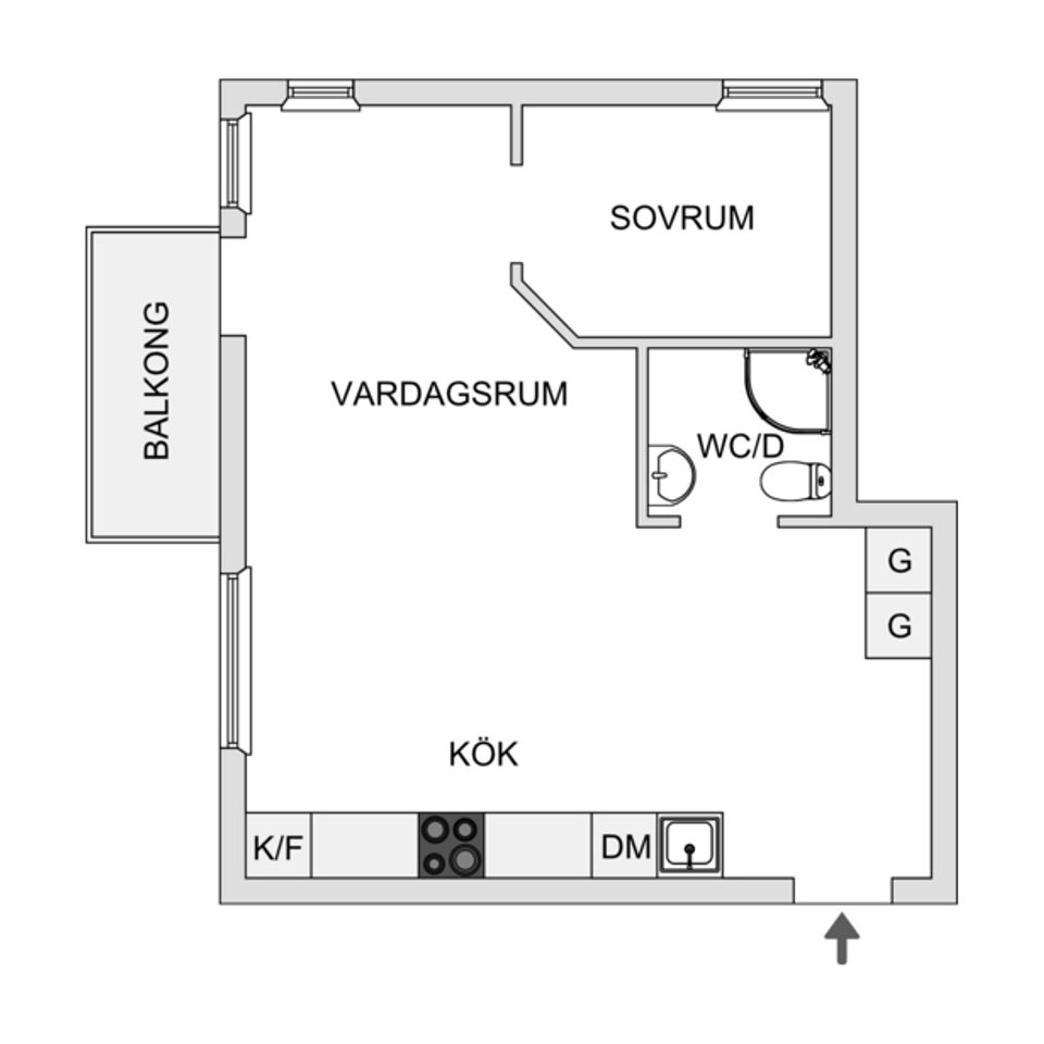 Bostadsrätt, Stenbocksgatan 8, Nedre Norrmalm, Borås