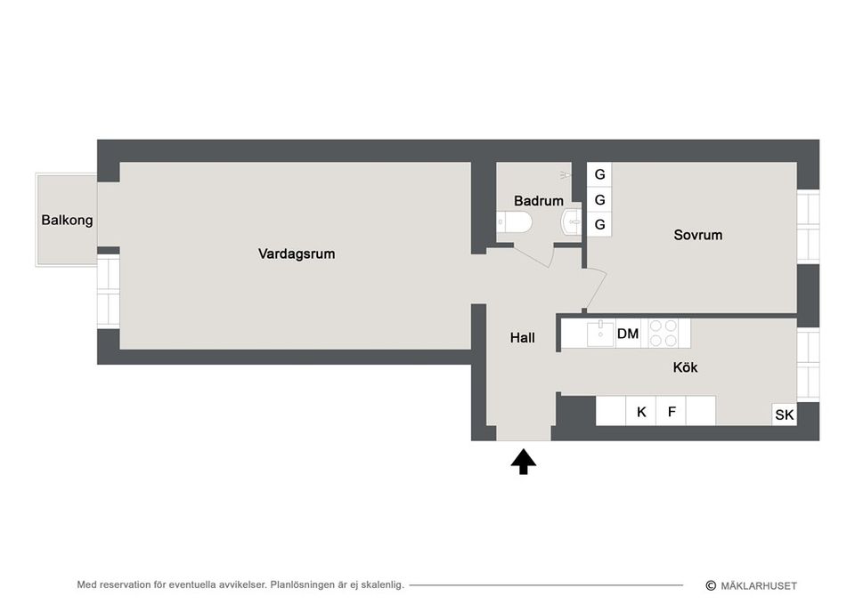 Bostadsrätt, Klockaregatan 2c, Eneborg, Helsingborg