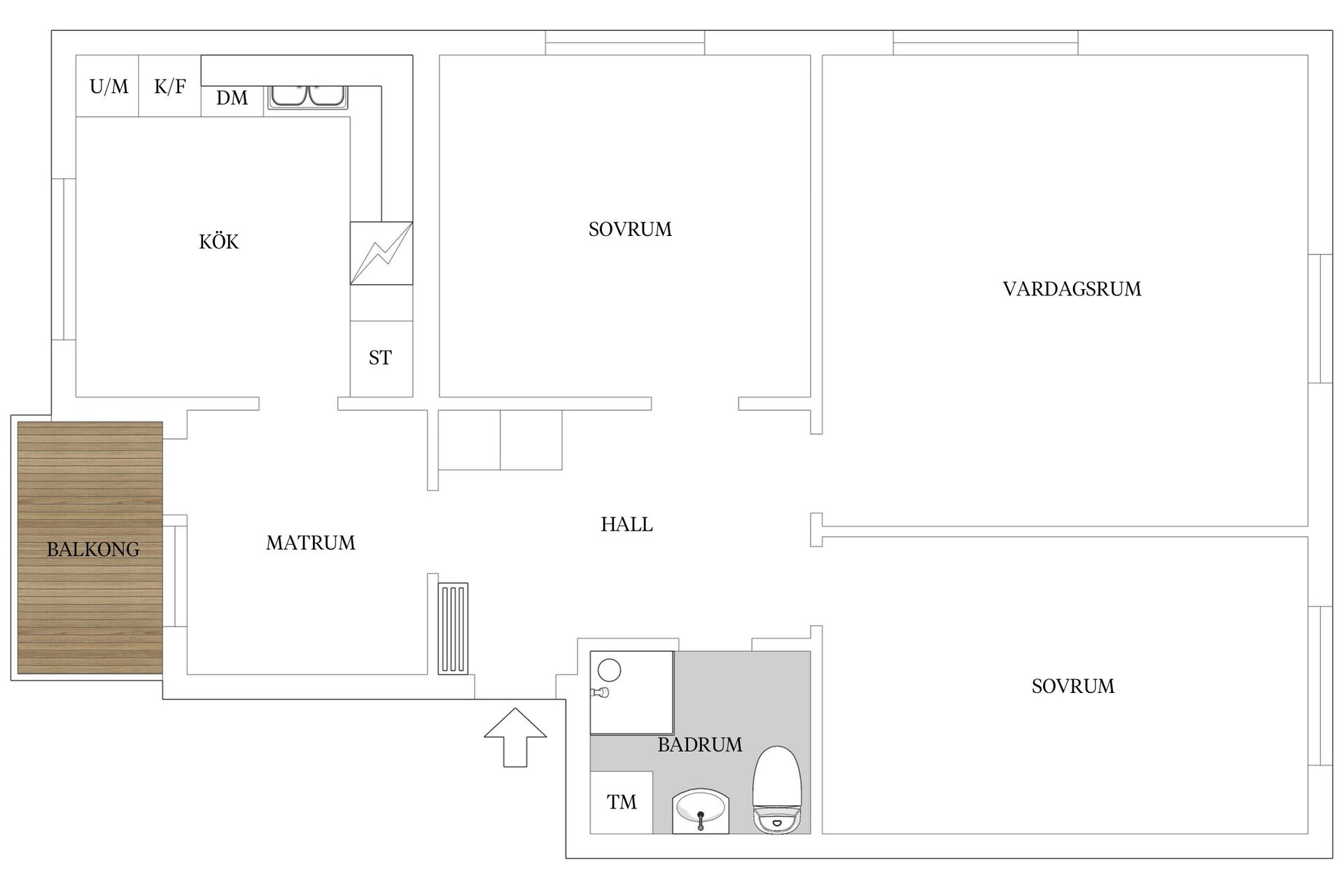 Bostadsrätt, Trädgårdsgatan 24E, Söder, Växjö
