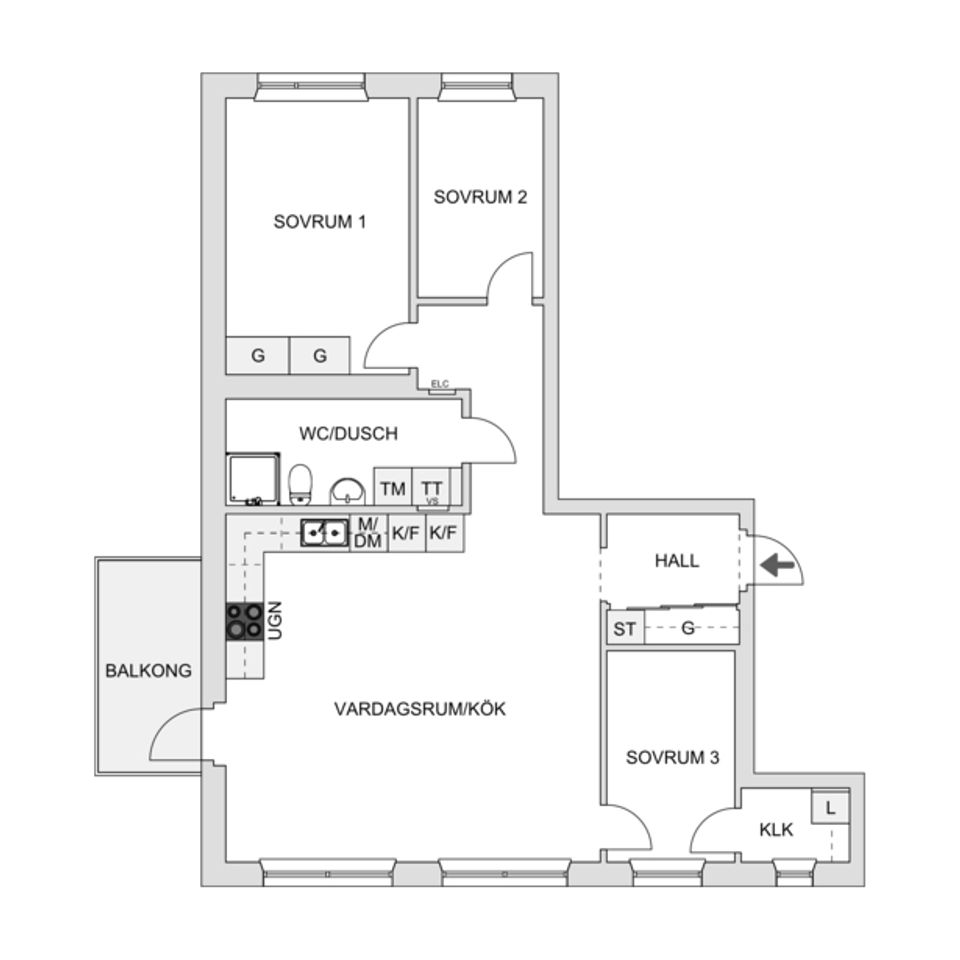 Bostadsrätt, Gunnarsberg 5B, Centrum, Kungälv