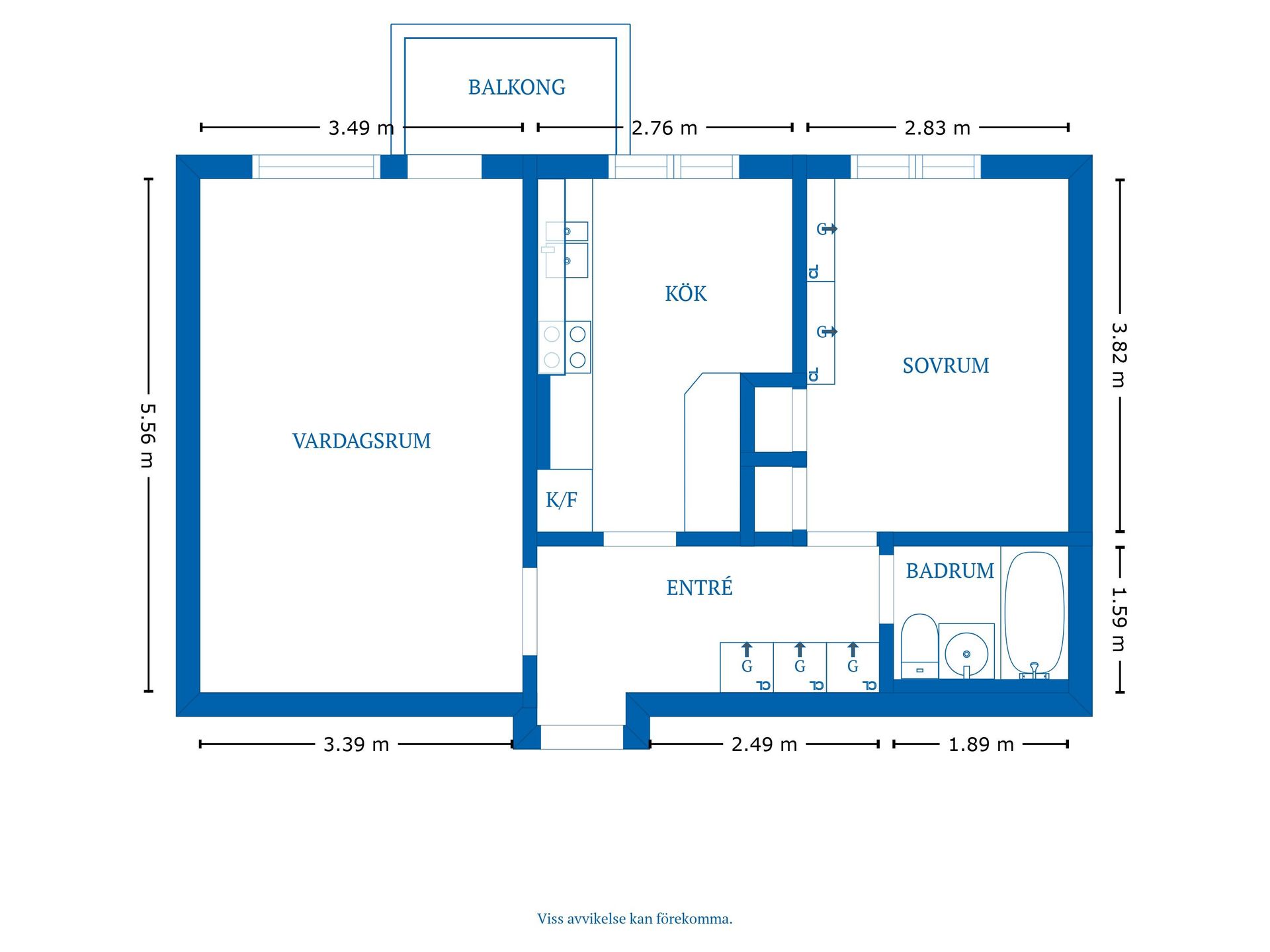 Bostadsrätt, Storgatan 29B, 2 vån, Centralt, Motala