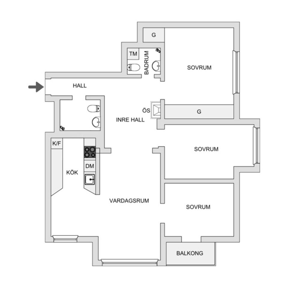 Bostadsrätt, Svarvargatan 8, 3 tr, Kungsholmen Fridhemsplan, Stockholm