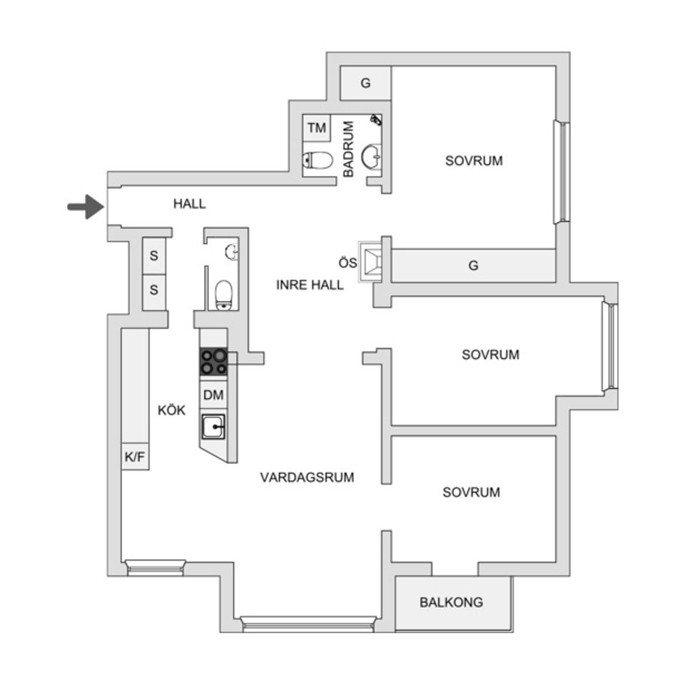 Bostadsrätt, Svarvargatan 8, 3 tr, Kungsholmen Fridhemsplan, Stockholm