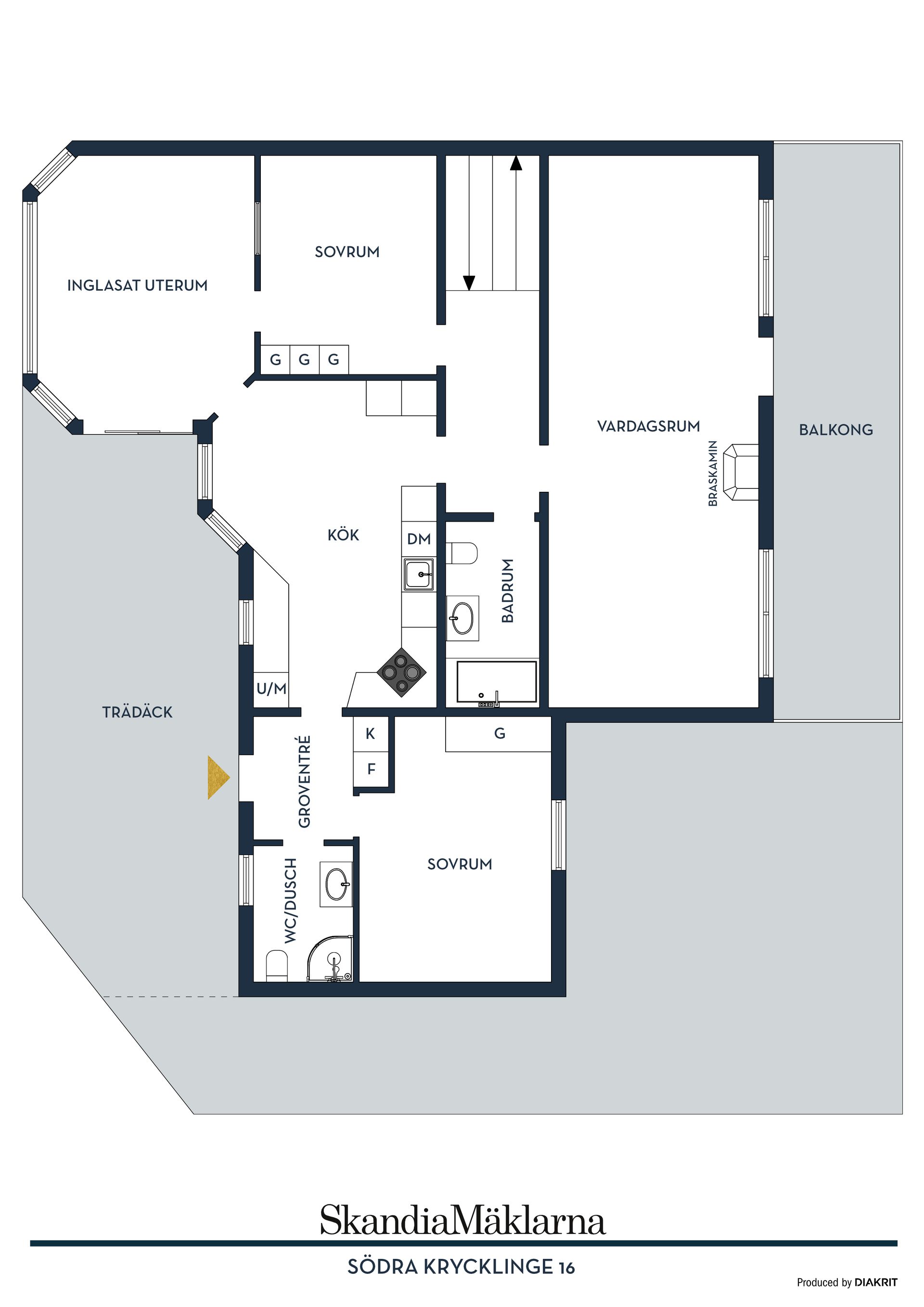 Villa, Södra Krycklinge 16, Bälinge, Uppsala