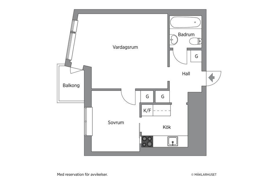 Bostadsrätt, Von Leesengatan 3C, Söder, Norrköping