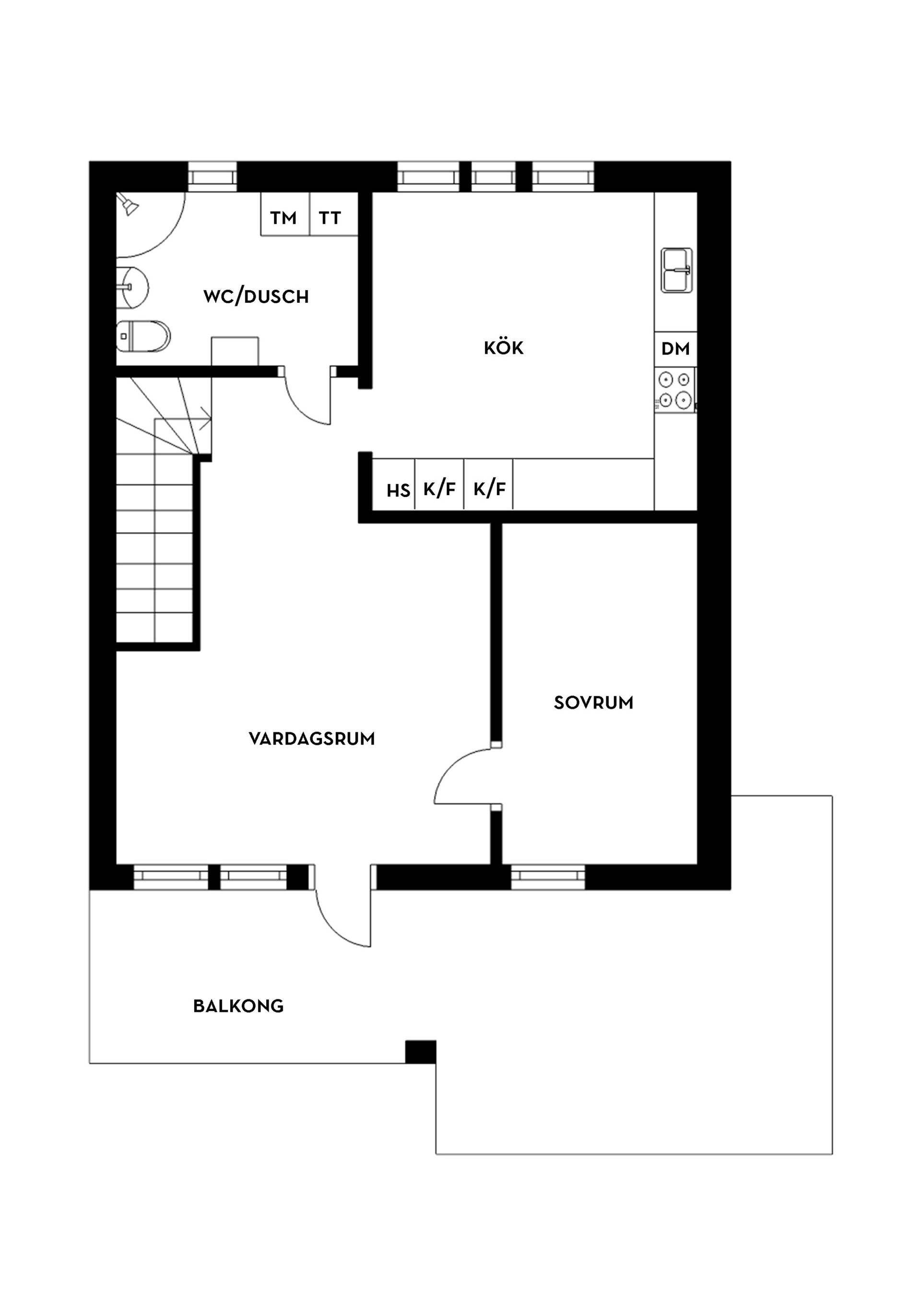 Radhus, Näsuddsvägen 33D, Danvikshagen, Oxelösund