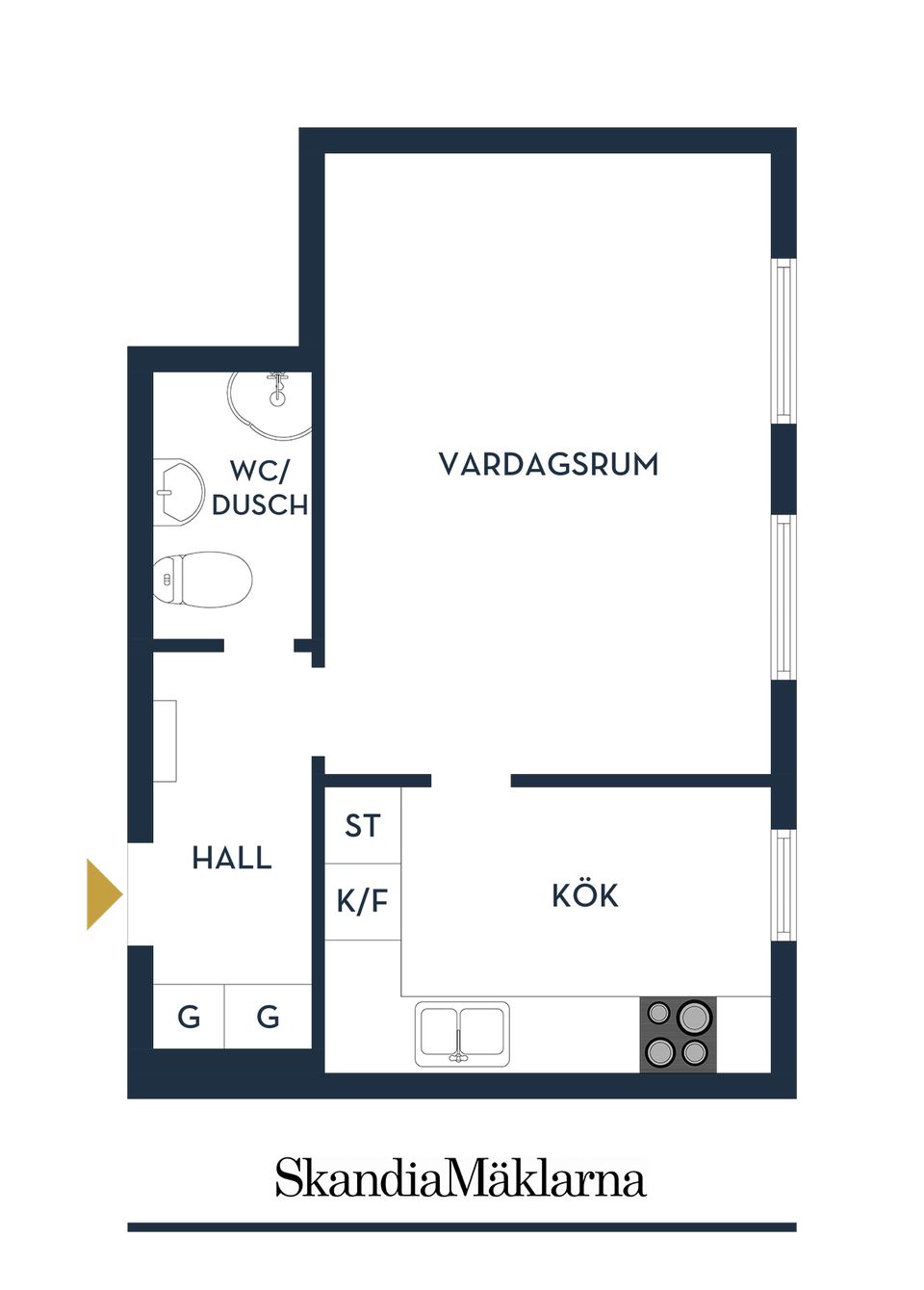 Bostadsrätt, Herrgårdsvägen 30, Centrala Väsby, Upplands Väsby