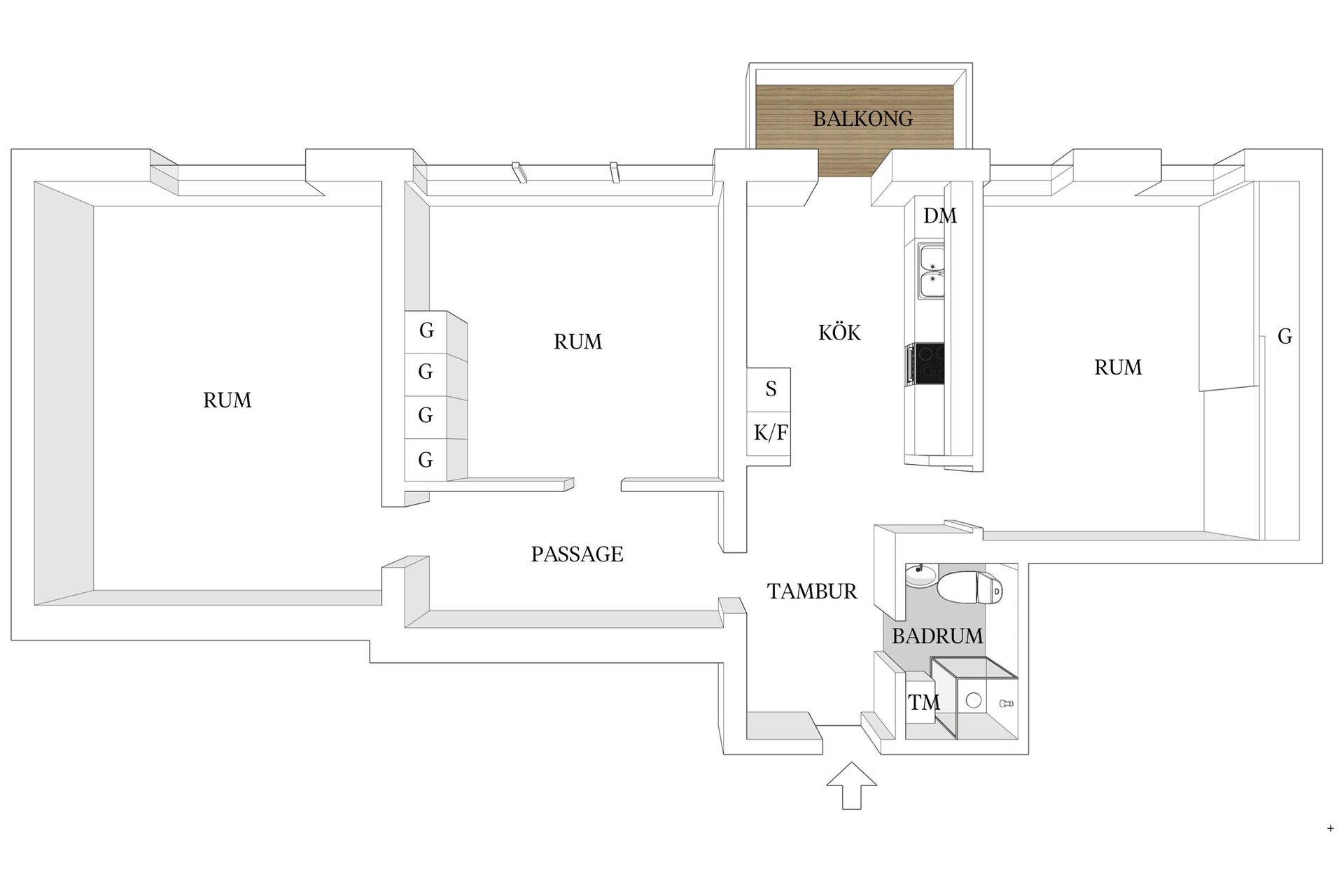 Bostadsrätt, Drottninggatan 35, Norr, Helsingborg