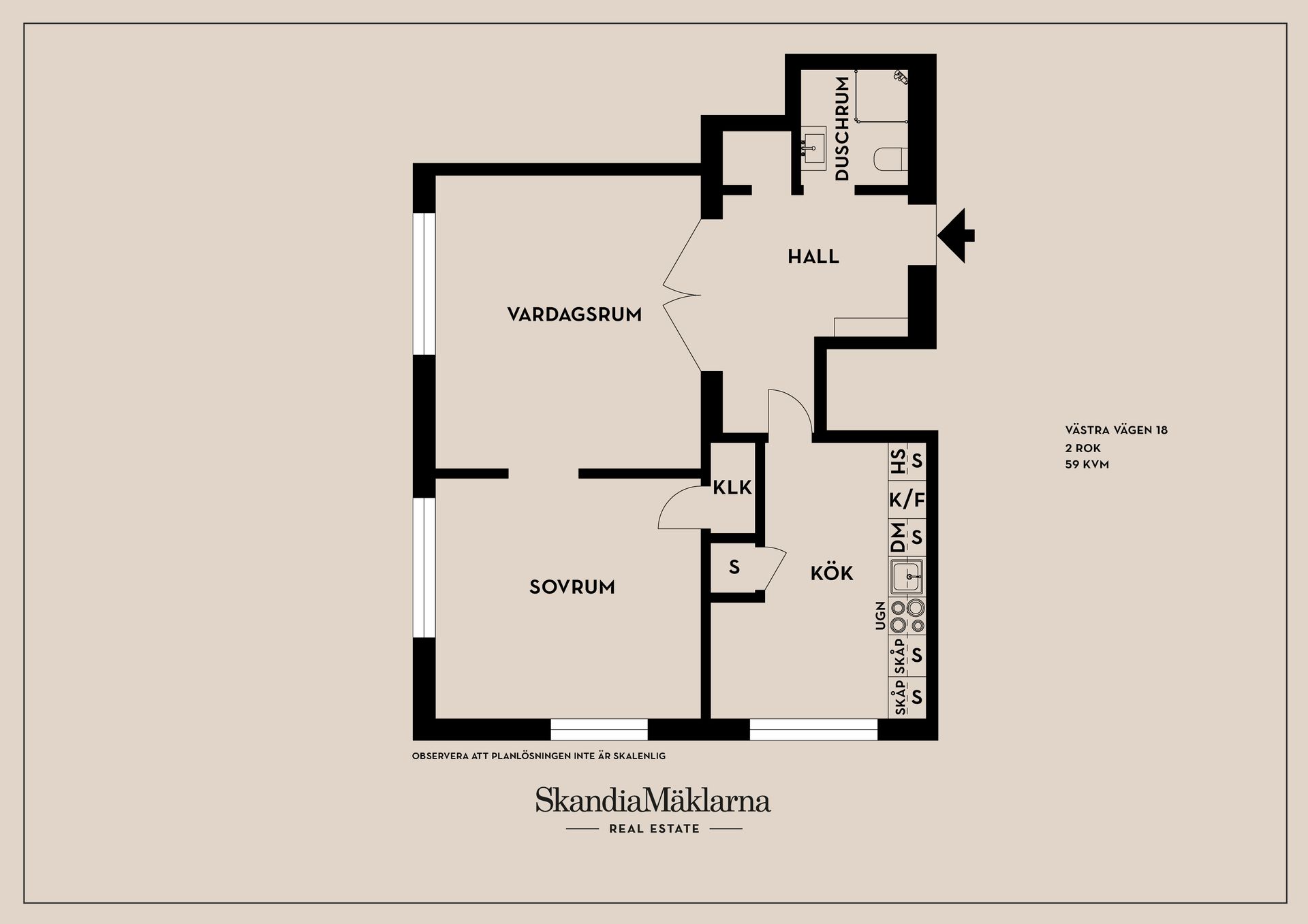 Bostadsrätt, Västra vägen 18, Centralt / Gottfridsberg, Linköping