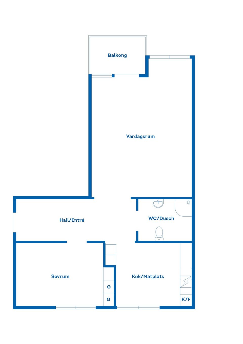 Bostadsrätt, Södra Centralgatan 12B, Söder, Gävle