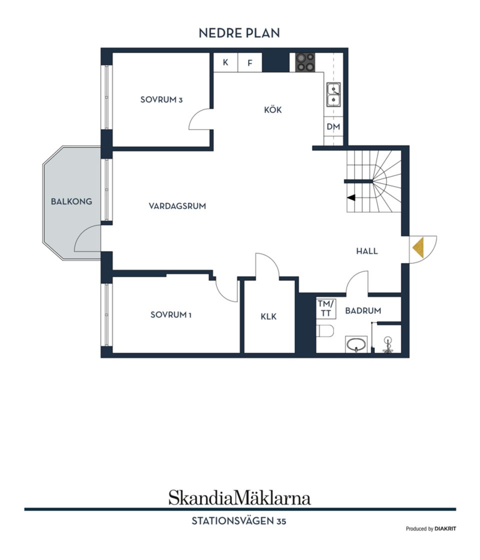 Bostadsrätt, Stationsvägen 35, Centrala Stuvsta, Huddinge