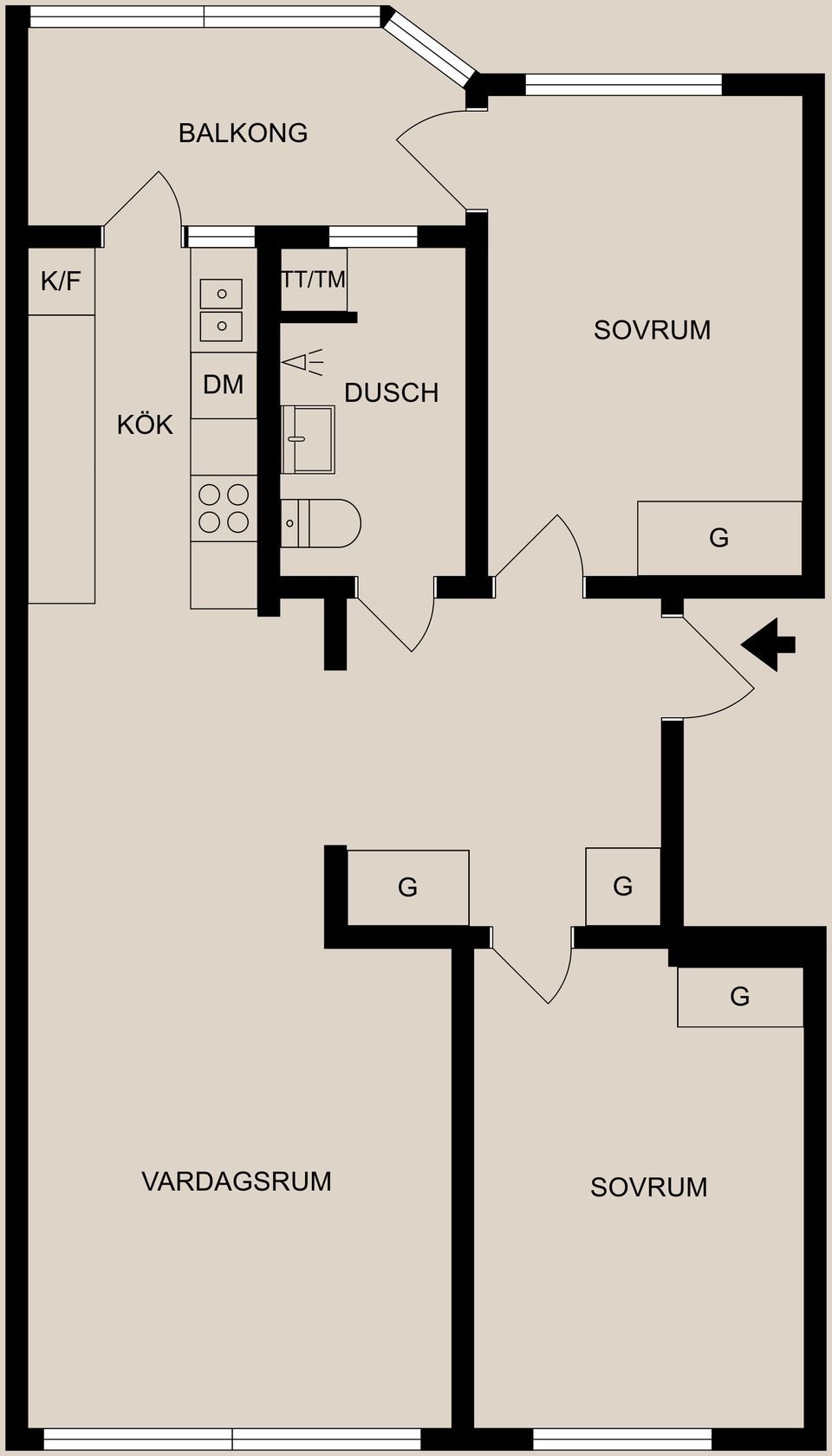 Bostadsrätt, Trestegsgatan 113, Ektorp, Norrköping