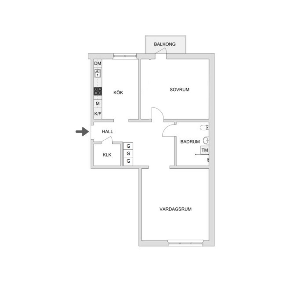 Bostadsrätt, Odengatan 15B, Jönköping Öster, Jönköping