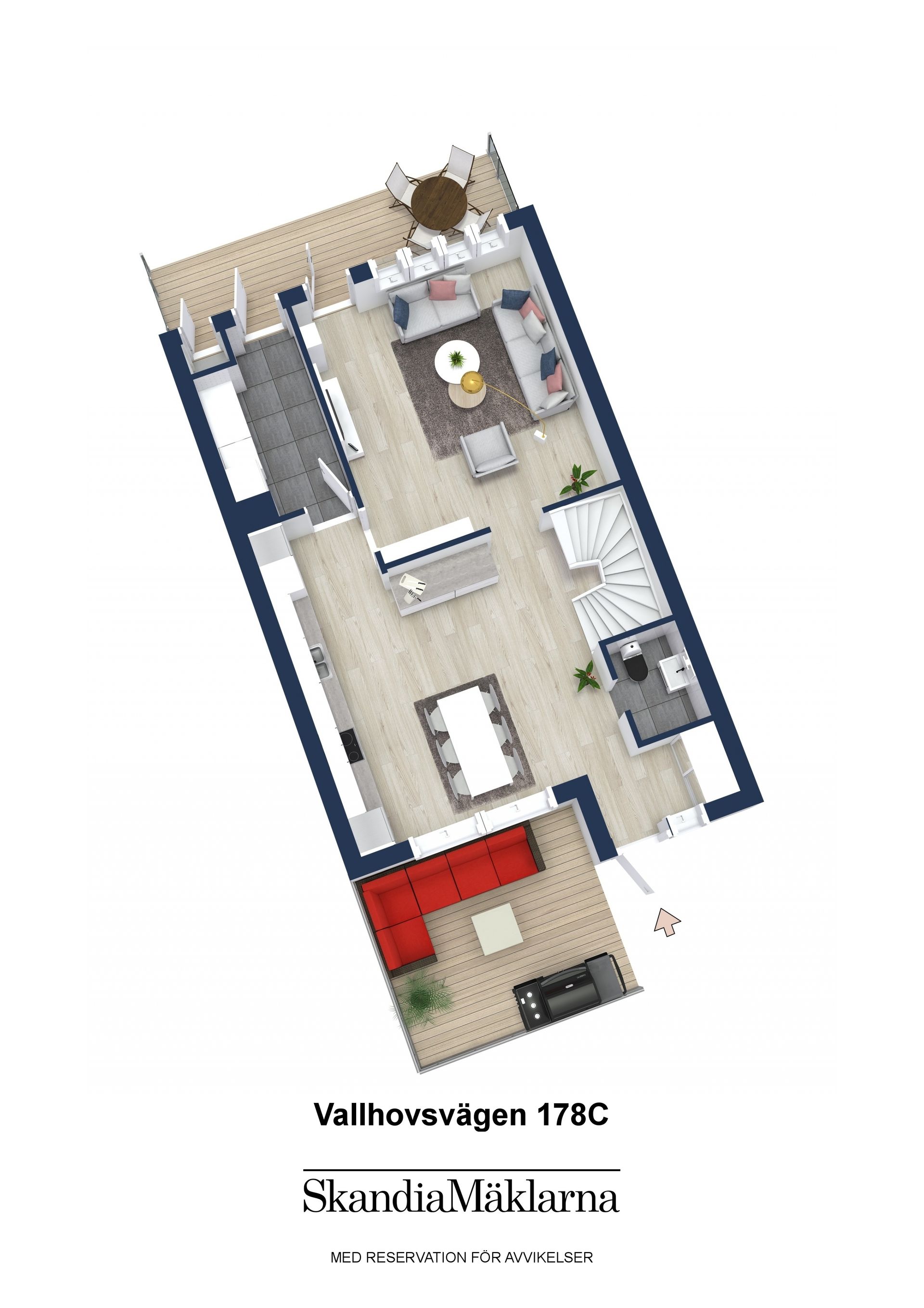 Radhus, Vallhovsvägen 178C, Vallhov, Sandviken