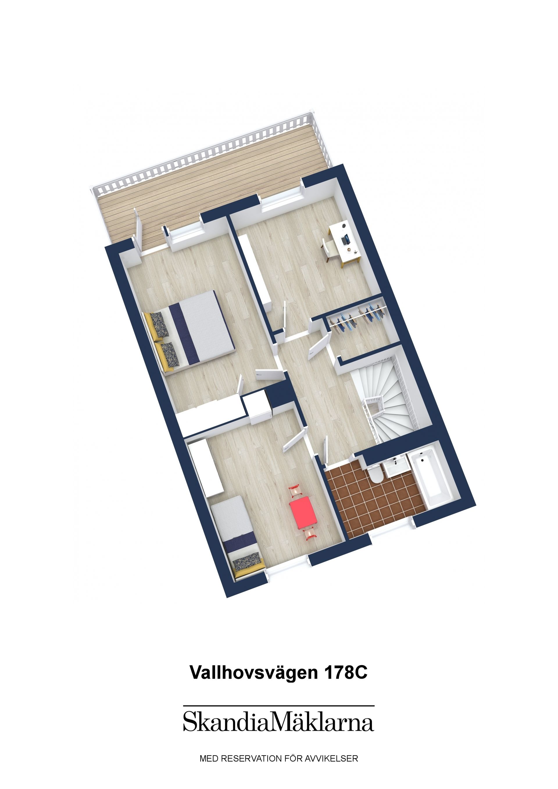 Radhus, Vallhovsvägen 178C, Vallhov, Sandviken