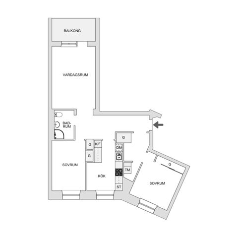 Bostadsrätt, Fjällgatan 39A, Tullen, Borås