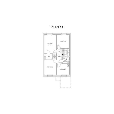 Radhus, Polluxgatan 17, Kungsängen, Jönköping