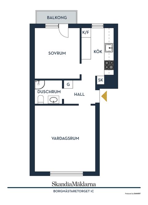 Bostadsrätt, Borgmästaretorget 1C, Borgmästareområdet, Motala