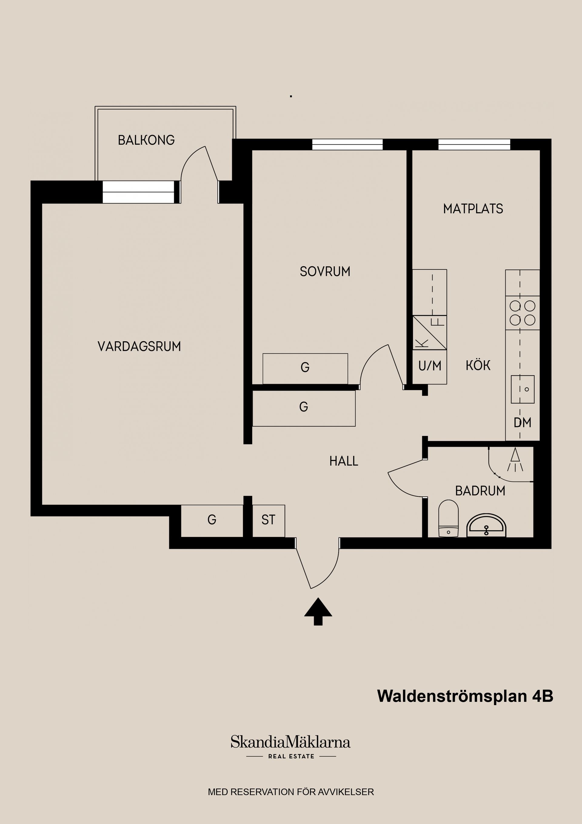 Bostadsrätt, Waldenströmsplan 4B, Centralt, Gävle