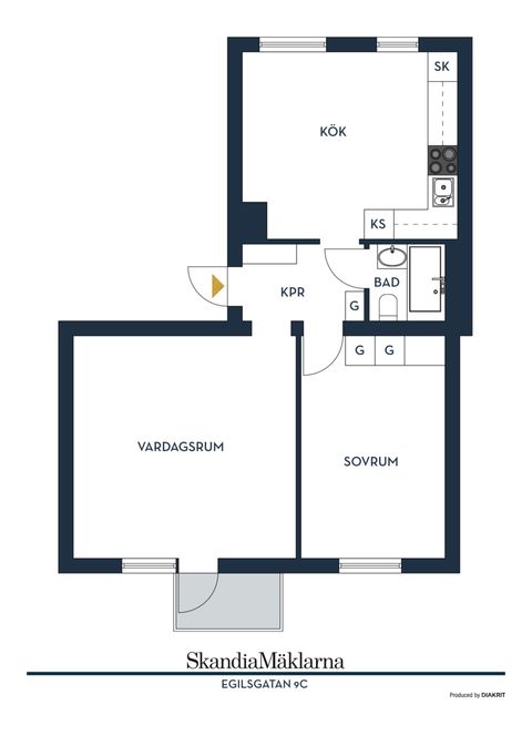 Bostadsrätt, Egilsgatan 9C, Svartbäcken, Uppsala