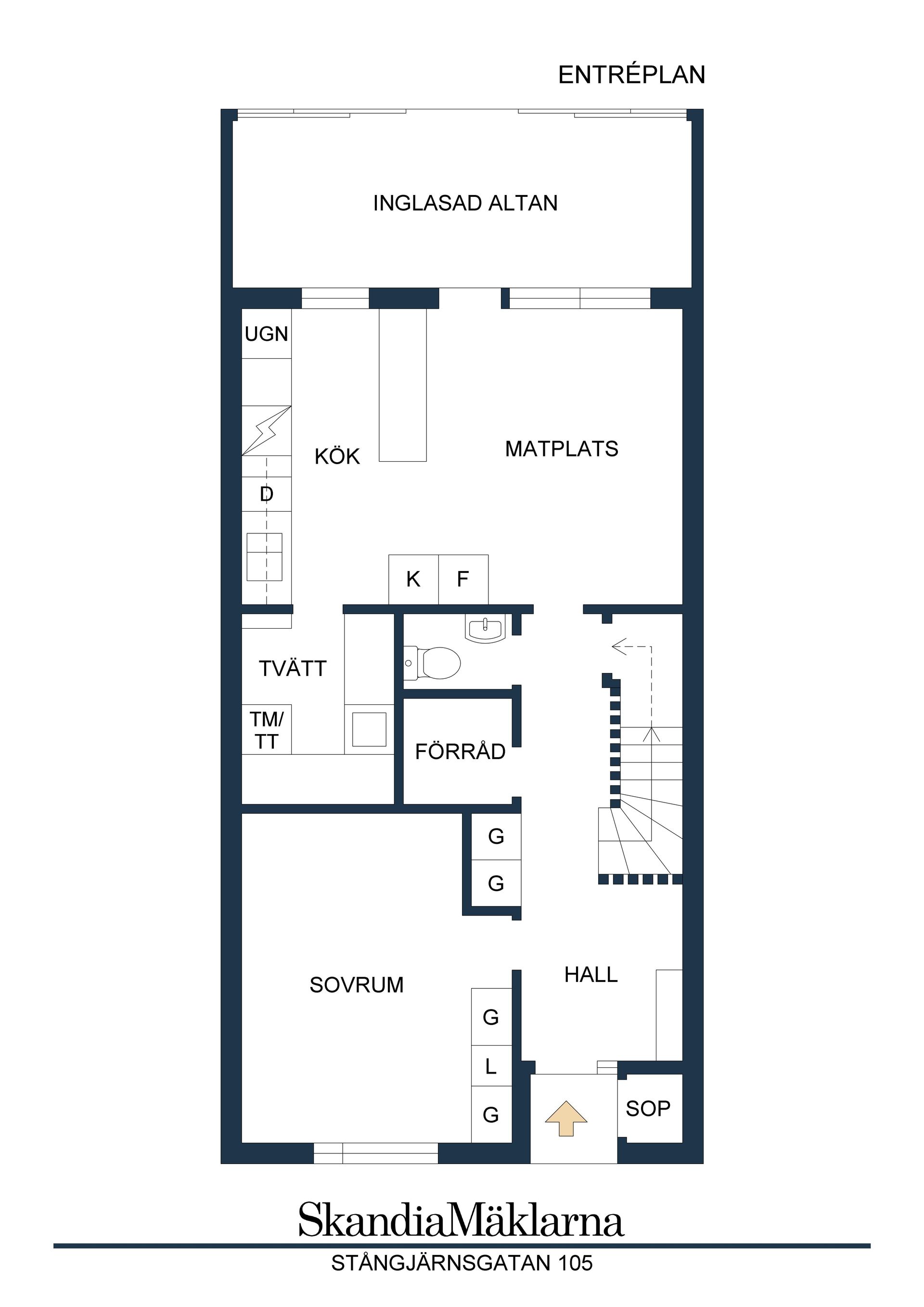 Radhus, Stångjärnsgatan 105, Bäckby, Västerås