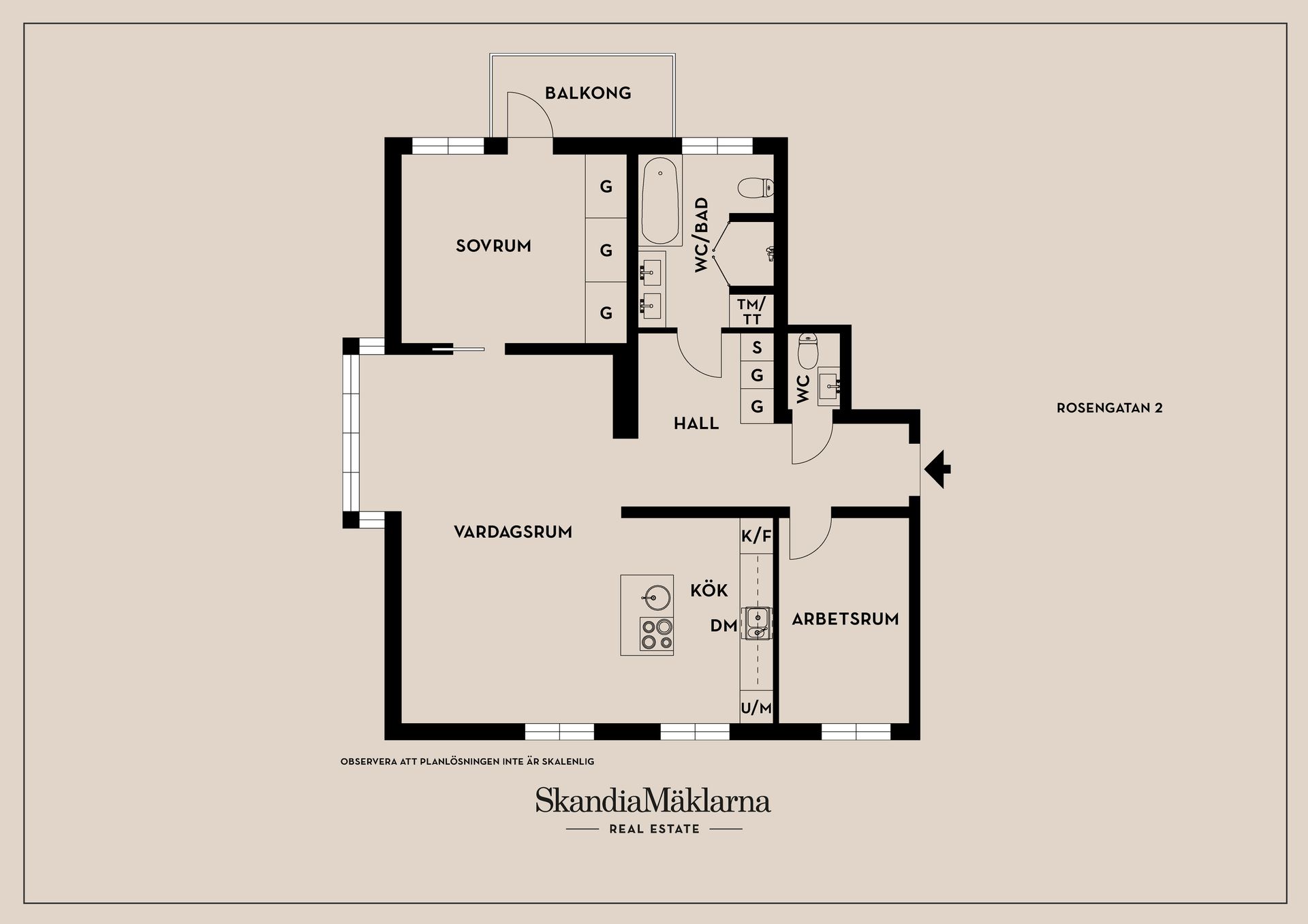 Bostadsrätt, Rosengatan 2, Ramshäll/Centralt, Linköping