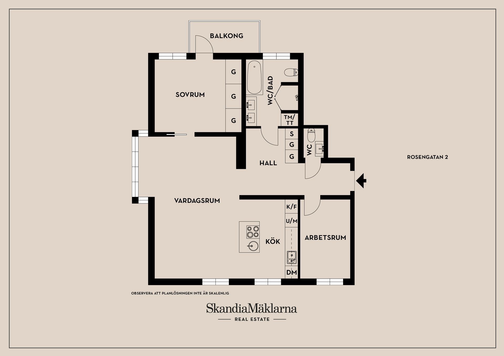 Bostadsrätt, Rosengatan 2, Ramshäll/Centralt, Linköping