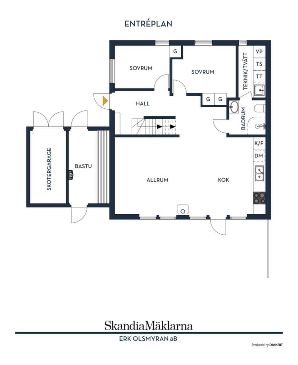 Radhus, Erk Olsmyran 8B, Erk-Olsmyran, Lindvallen, Malung-Sälen