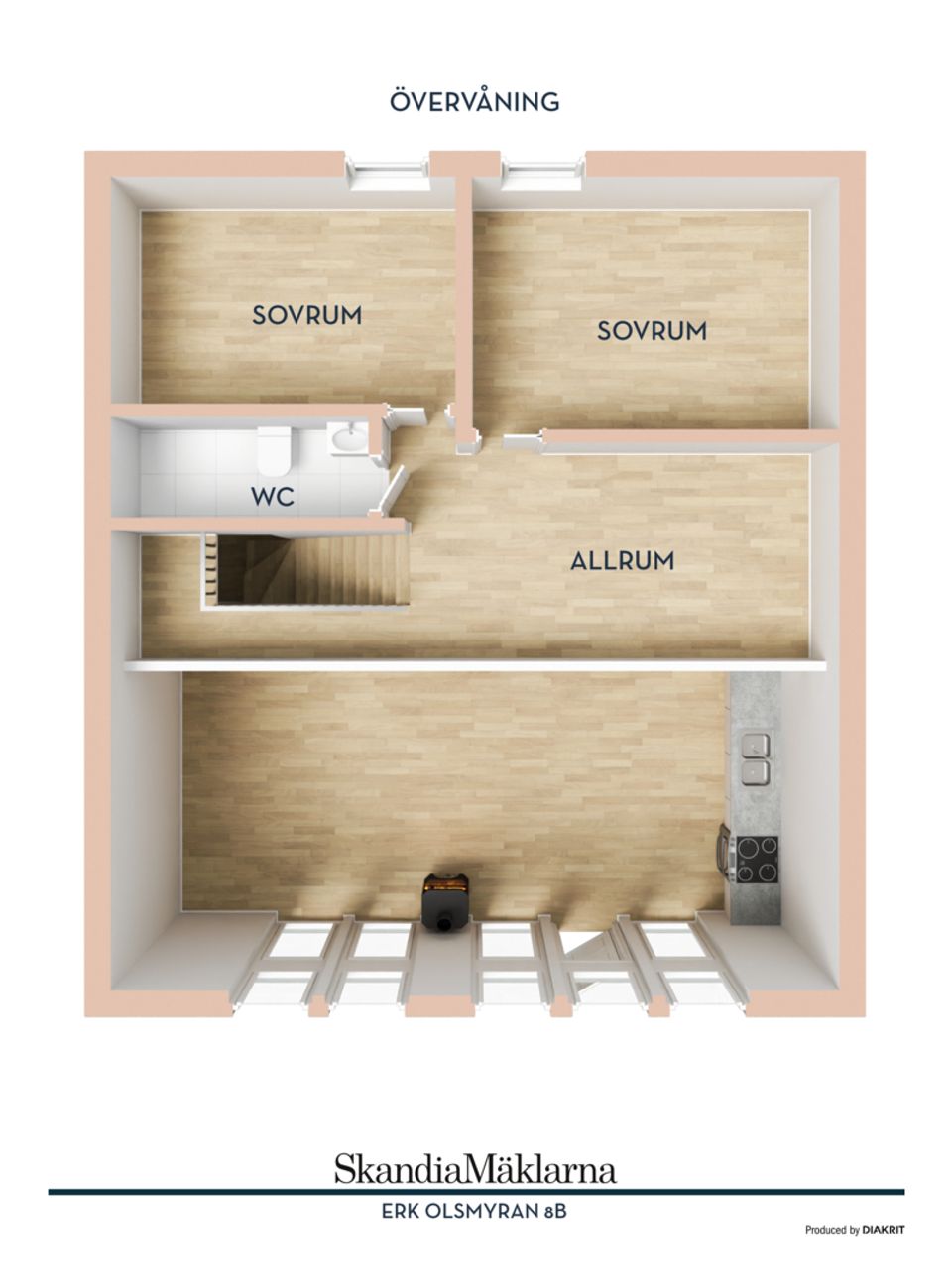 Radhus, Erk Olsmyran 8B, Erk-Olsmyran, Lindvallen, Malung-Sälen