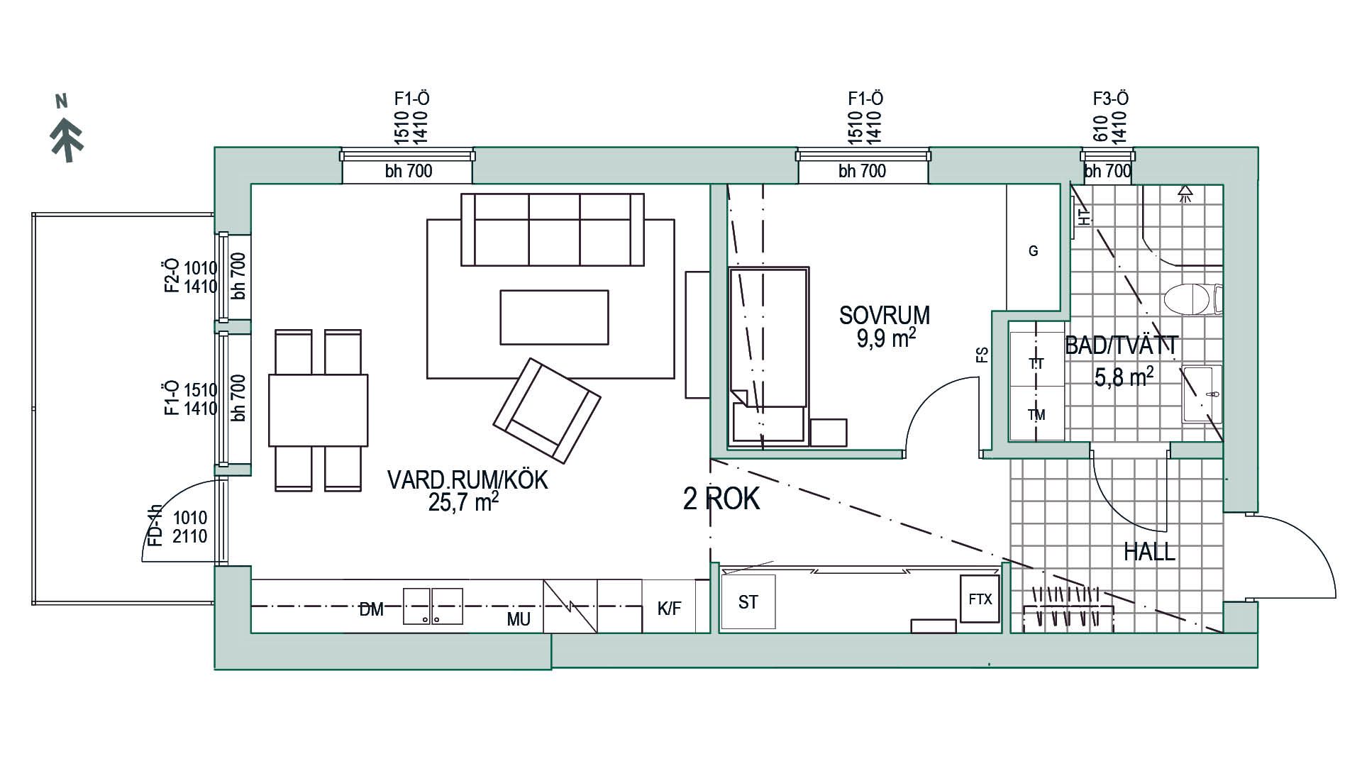 Bostadsrätt, Kornettvägen 5, Tröinge Ängar, Falkenberg
