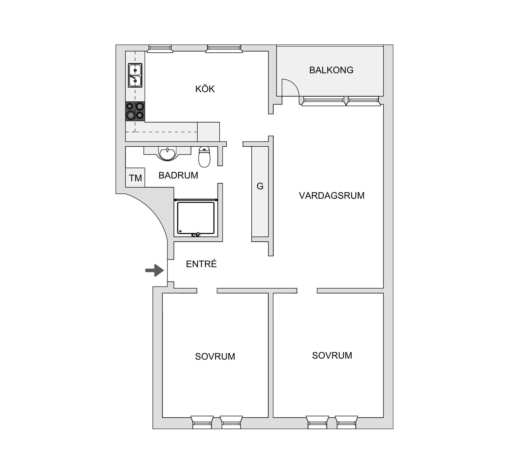 Bostadsrätt, Björkbacksvägen 63, 1tr, Tyresö Centrum, Tyresö