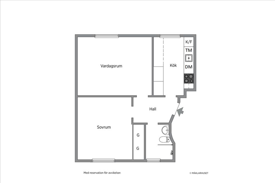 Bostadsrätt, Björkbacksvägen 40, vån 3/3, Johannesfred, Stockholm