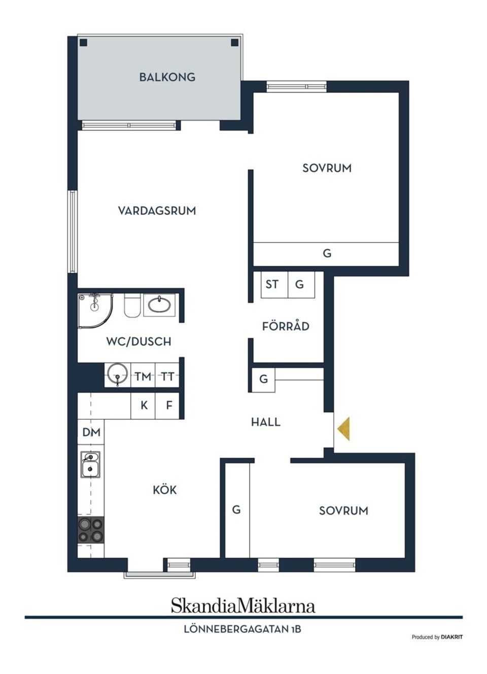 Bostadsrätt, Lönnebergagatan 1B, Lyckebo Sjöstad, Borås