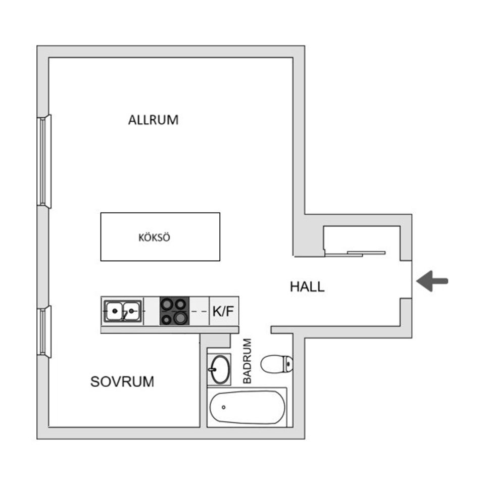 Bostadsrätt, Filipstadsbacken 40 2tr, Farsta, Stockholm