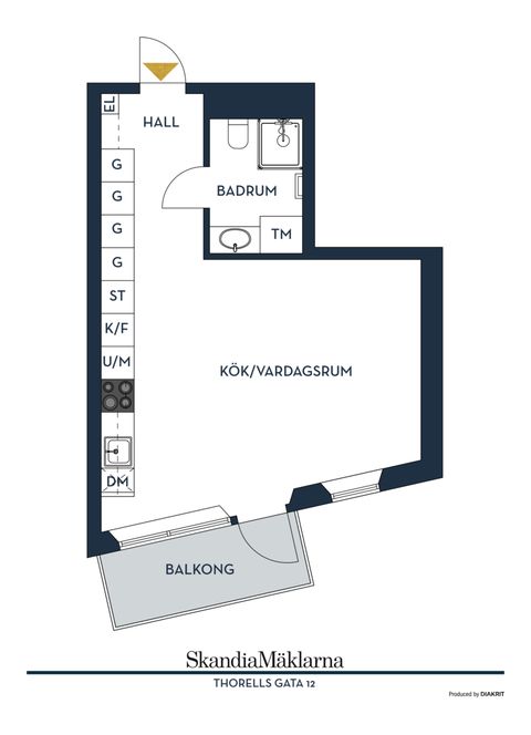 Bostadsrätt, Thorells gata 12, Övre Vasastaden, Linköping
