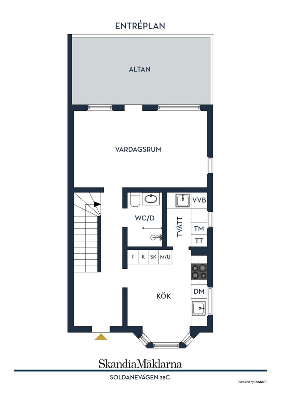 Radhus, Soldanevägen 38C, Ekängen, Linköping