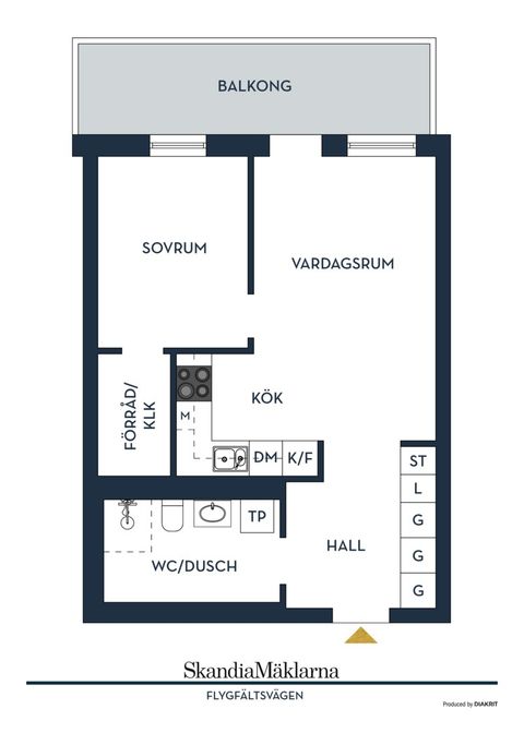Bostadsrätt, Flygfältsvägen 19, våning 4 av 4, Barkarbystaden, Järfälla