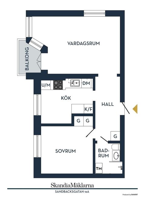Bostadsrätt, Sandbacksgatan 16A, Nedre Bymarken, Jönköping