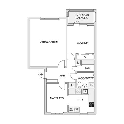 Bostadsrätt, Harabergsgatan 11B, Centralt, Ljungby