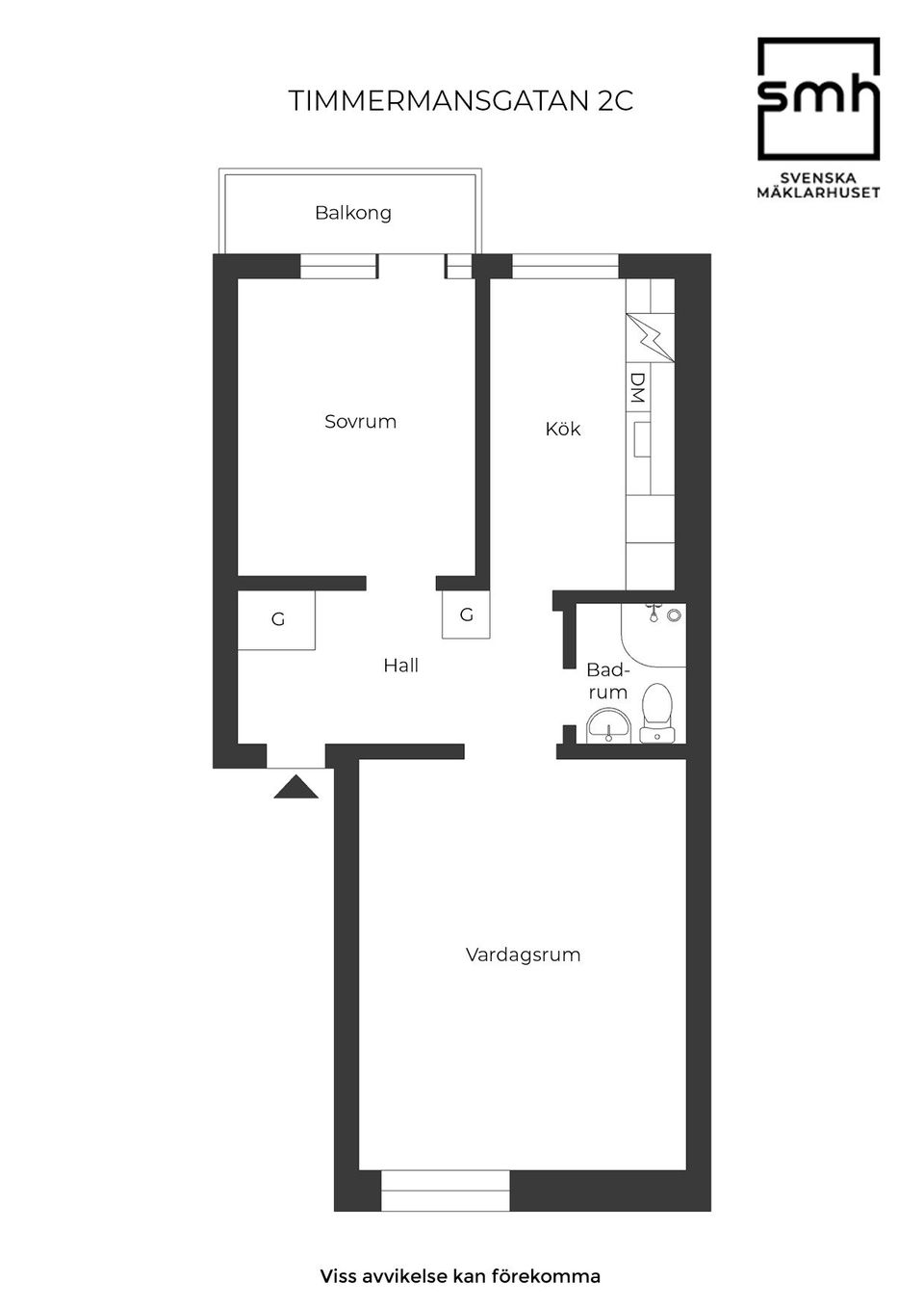 Bostadsrätt, Timmermansgatan 2C, Väster, Landskrona