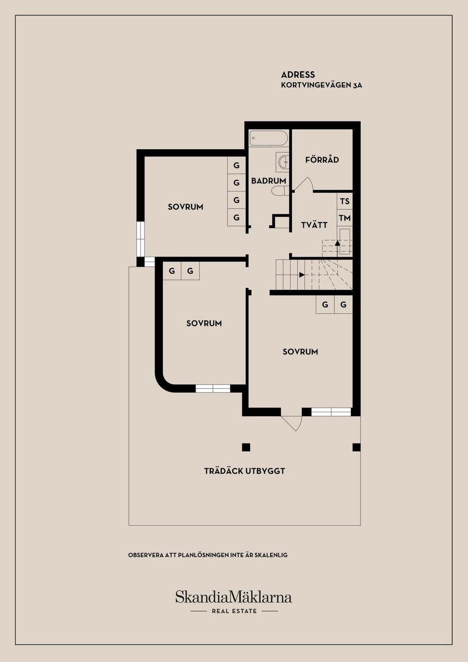 Radhus, Kortvingevägen 3A, Myrängen, Huddinge