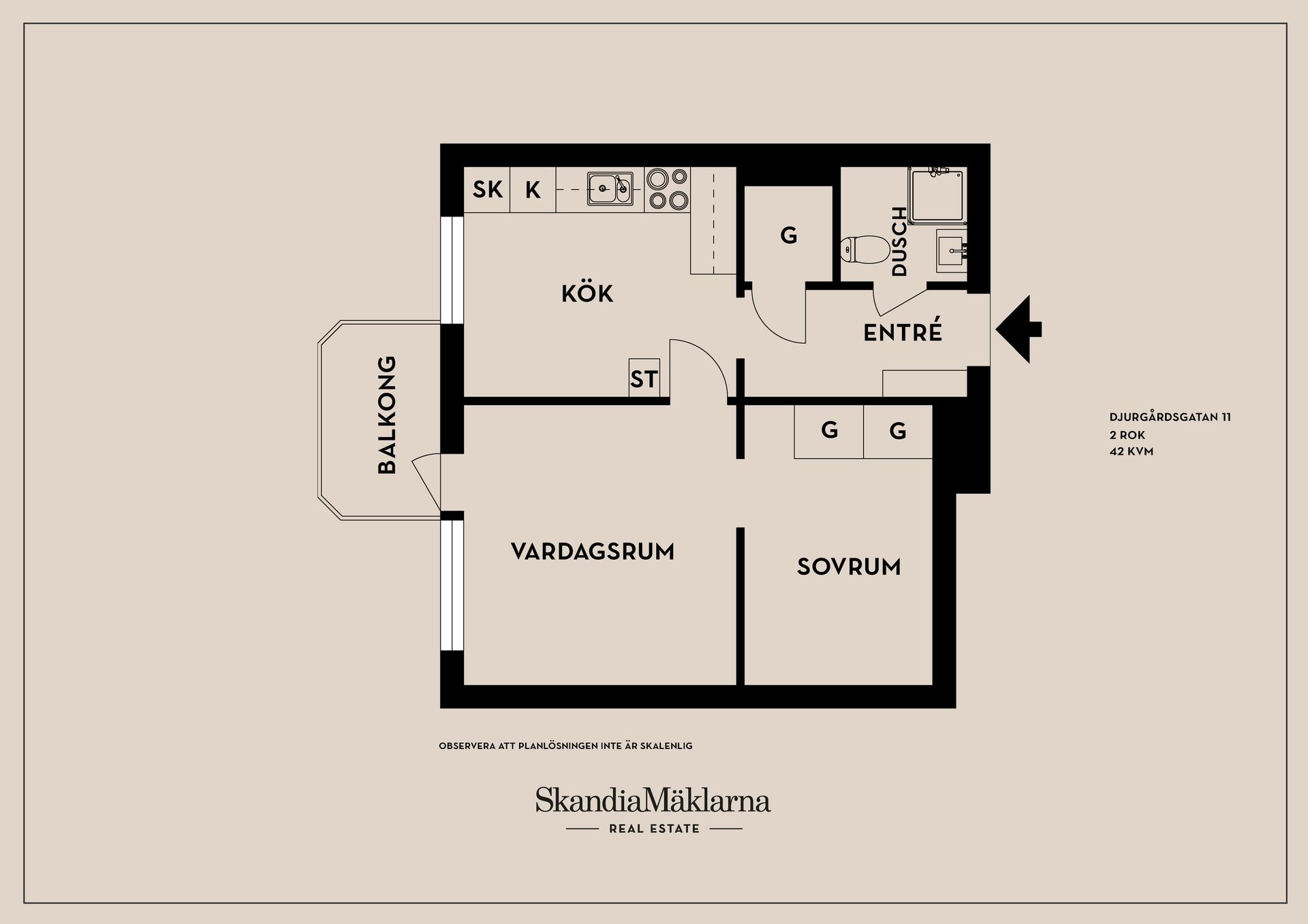 Bostadsrätt, Djurgårdsgatan 11, Centralt, Linköping