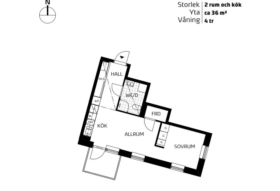 Bostadsrätt, Lagmansbacken 9 4tr, Alby - Norsborg, Botkyrka