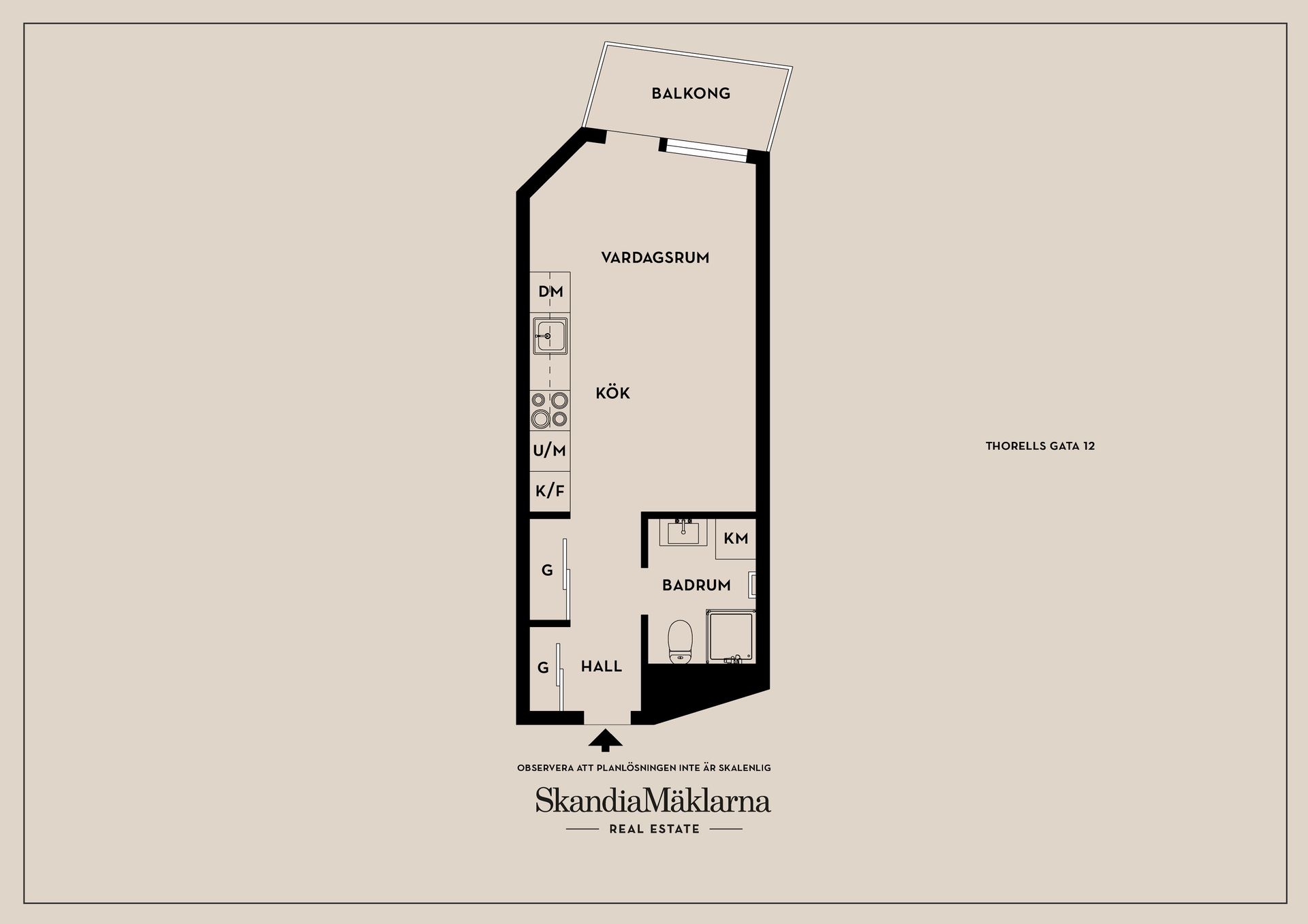 Bostadsrätt, Thorells gata 12, Övre Vasastaden, Linköping